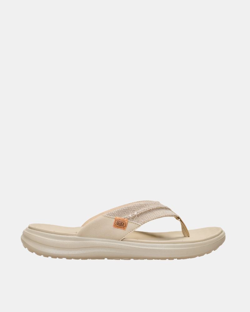 Sandalias De dedo Chancletas Hombre HEY DUDE Beige 45424 FINN FLIP