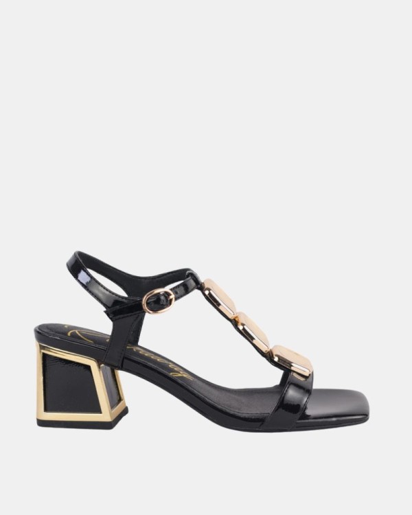Sandalias Altas Fiesta Abiertas Mujer RockAway Negro 85855