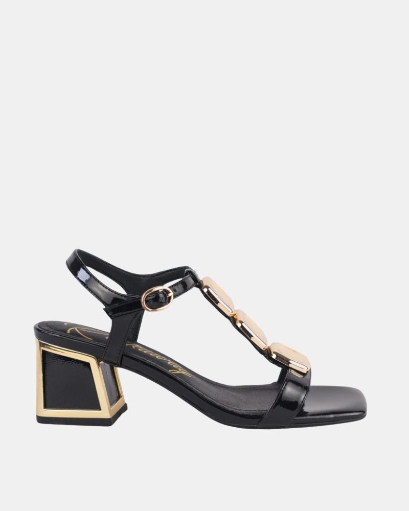 Sandalias Altas Fiesta Abiertas Mujer RockAway Negro 85855