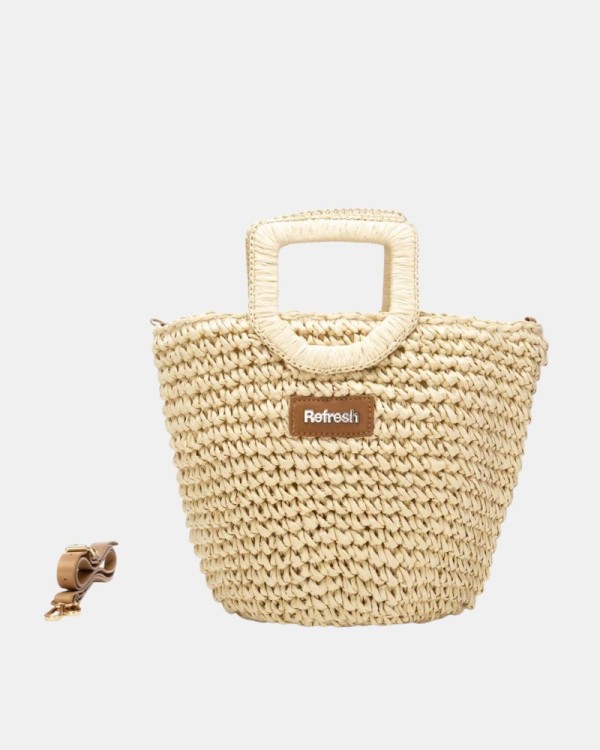 Bolsos Bandoleras Rafia Mujer REFRESH Hielo 183401