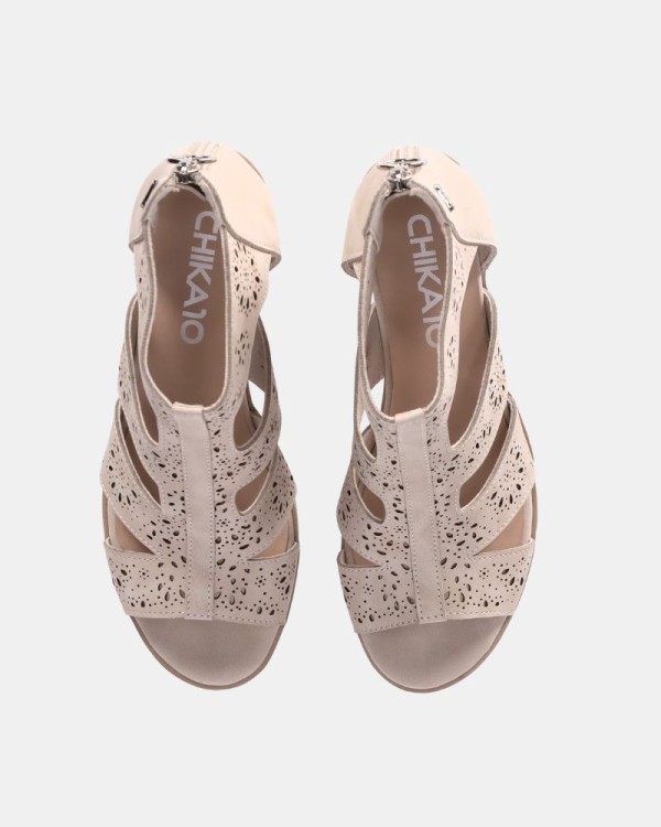 Sandalias Abiertas Mujer CHIKA 10 Beige ROSALINDA 07