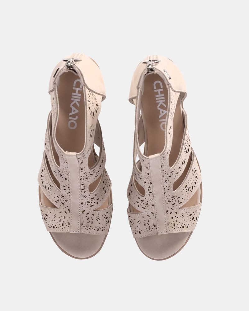Sandalias Abiertas Mujer CHIKA 10 Beige ROSALINDA 07