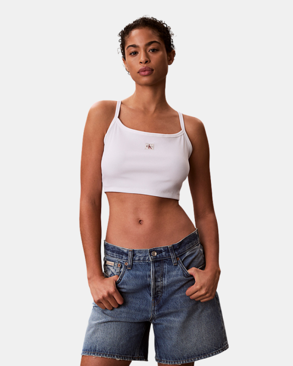 Camisetas Top Mujer CALVIN KLEIN Blanco LV047F221GYAF