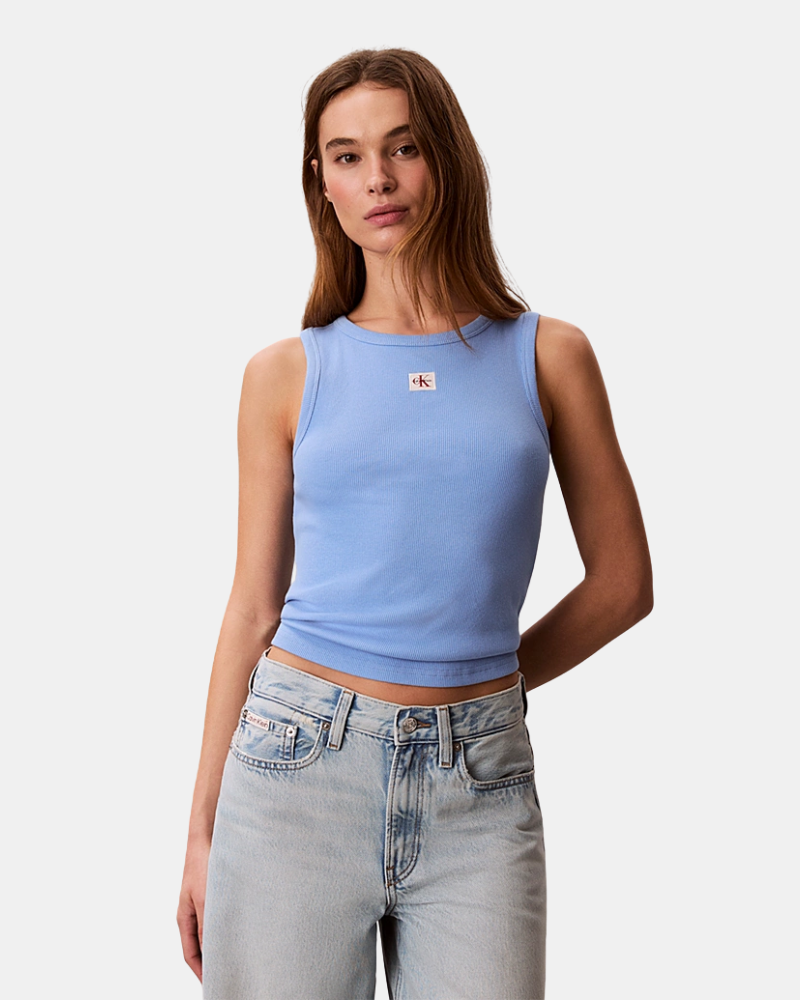 Camisetas Top Mujer CALVIN KLEIN Azul LV047C201GC32