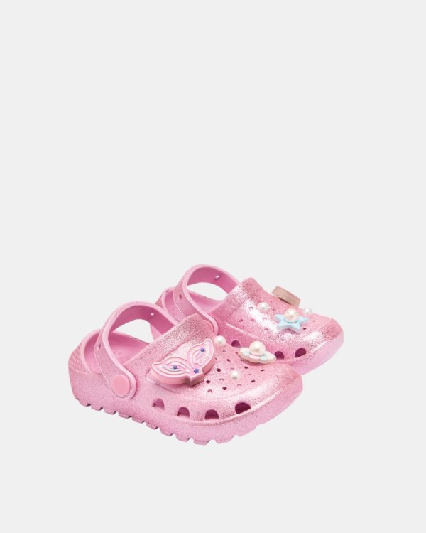Tamancos com luzes, chinelos infantis Conguitos rosa COSH 337 002