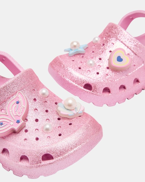 Tamancos com luzes, chinelos infantis Conguitos rosa COSH 337 002