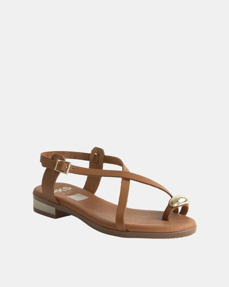 Sandalias Abiertas Mujer RKS Marrón 5863