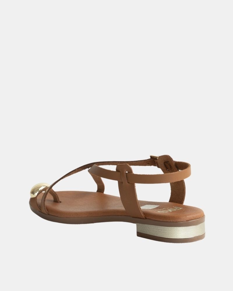 Sandalias Abiertas Mujer RKS Marrón 5863
