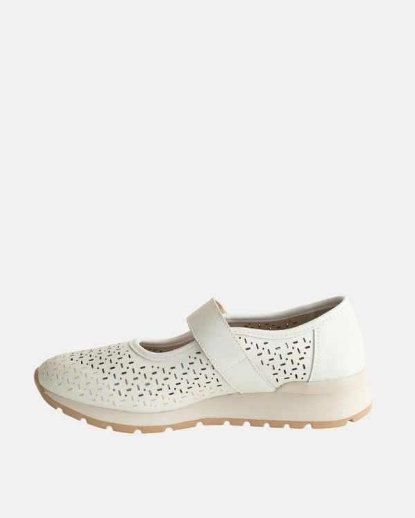 Zapatos Bailarinas Mujer RKS Blanco 322