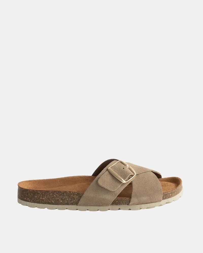 Sandalias Abiertas Mujer RKS Beige 10551