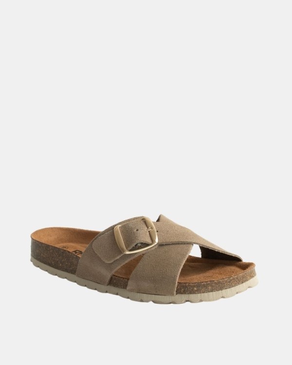 Sandalias Abiertas Mujer RKS Beige 10551