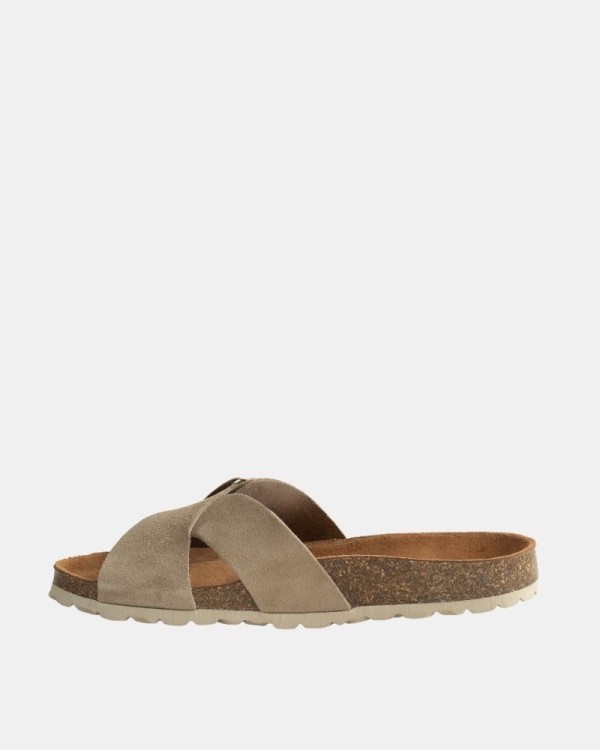 Sandalias Abiertas Mujer RKS Beige 10551