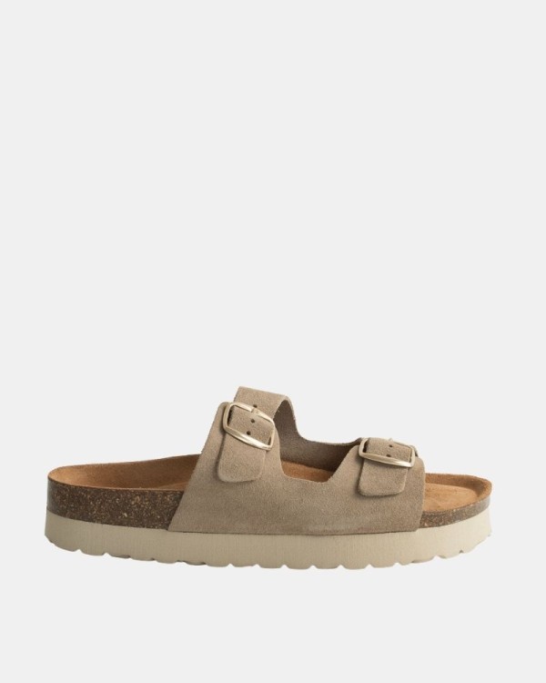 Sandalias Abiertas Mujer RKS Beige 11097