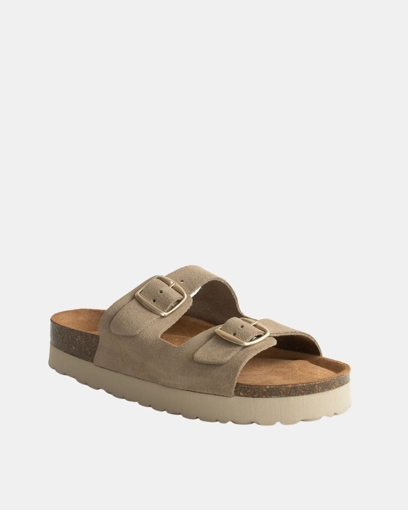 Sandalias Abiertas Mujer RKS Beige 11097