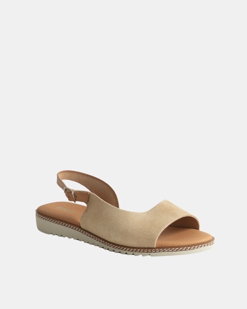 Sandalias Abiertas Mujer RKS Beige 2205