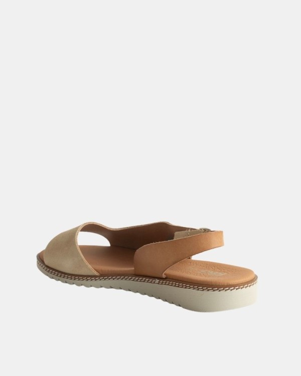 Sandalias Abiertas Mujer RKS Beige 2205