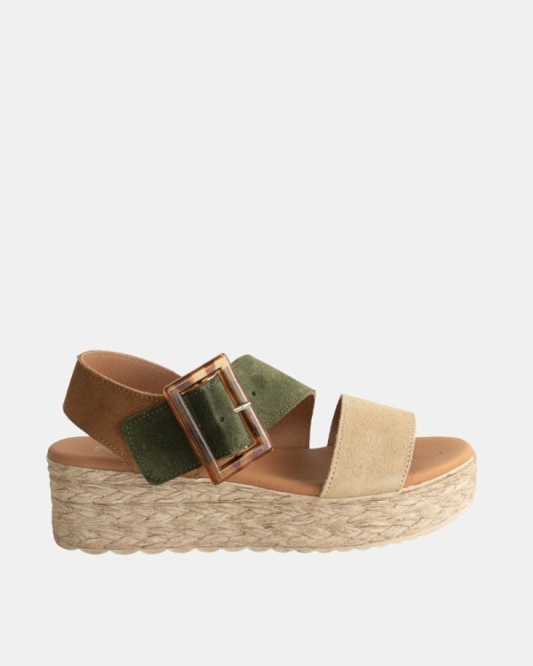 Sandalias Abiertas Rafia Mujer RKS Multicolor 718