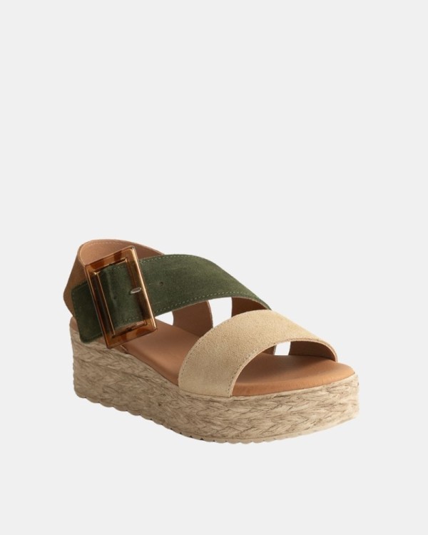 Sandalias Abiertas Rafia Mujer RKS Multicolor 718