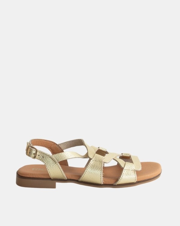 Sandalias Abiertas Mujer RKS Oro 3080