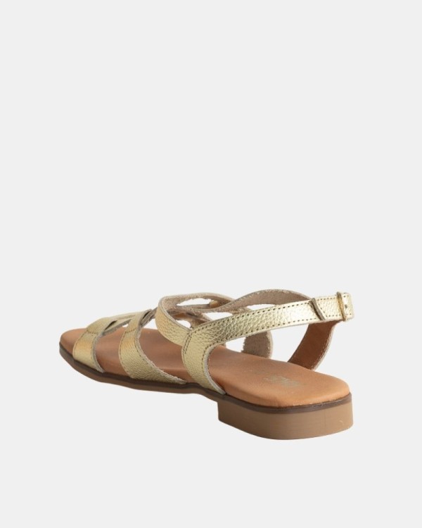 Sandalias Abiertas Mujer RKS Oro 3080