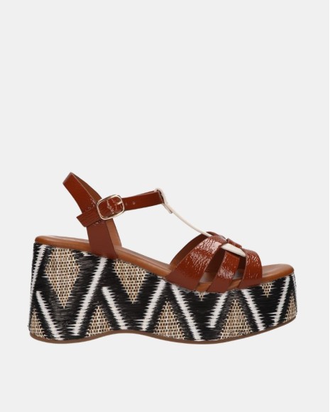 Sandalias Alpargatas Mujer LA STRADA Marrón 4505003