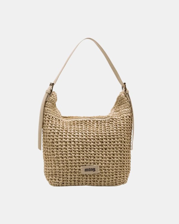 Bolsos Shopper Rafia Mujer  Nude HORA