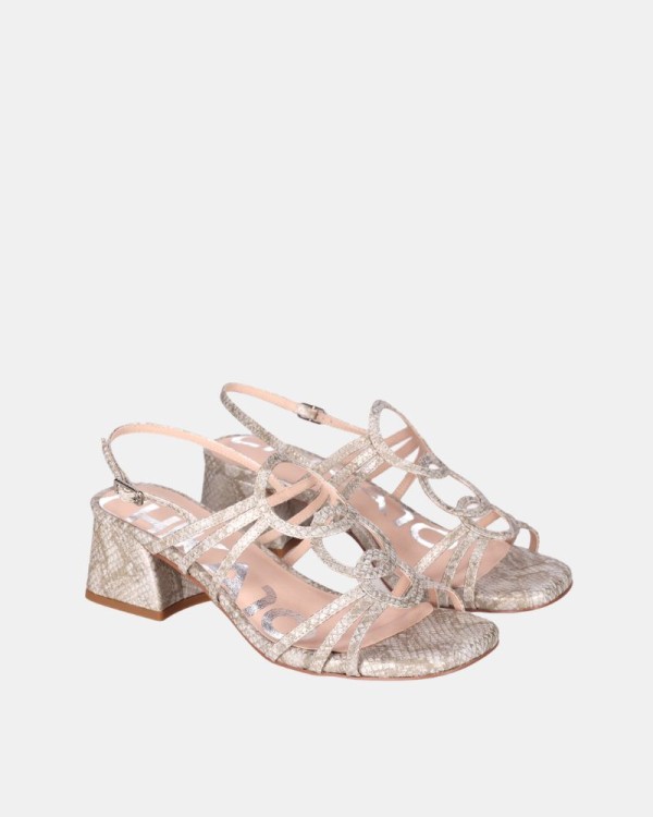 Sandalias Fiesta Abiertas Mujer CHIKA 10 Oro MELANIA 10
