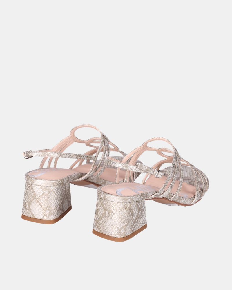 Sandalias Fiesta Abiertas Mujer CHIKA 10 Oro MELANIA 10