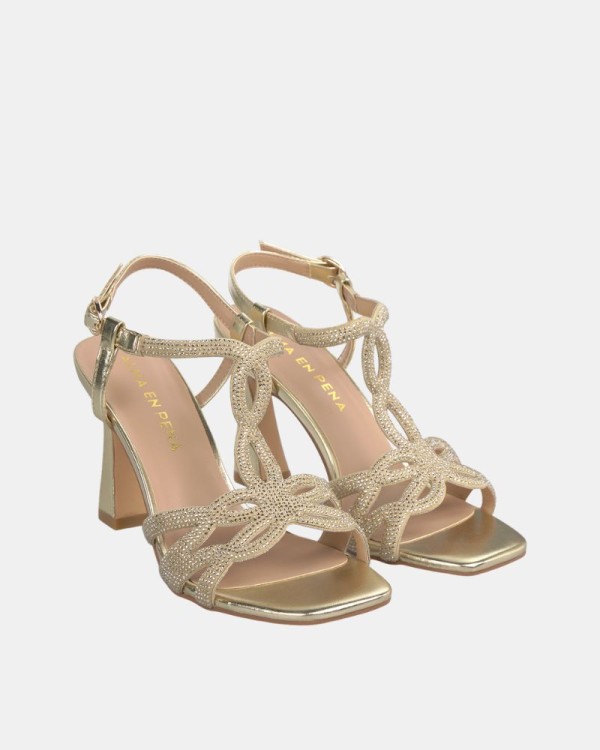 Sandalias Fiesta Abiertas Mujer ALMA EN PENA Oro V2650156