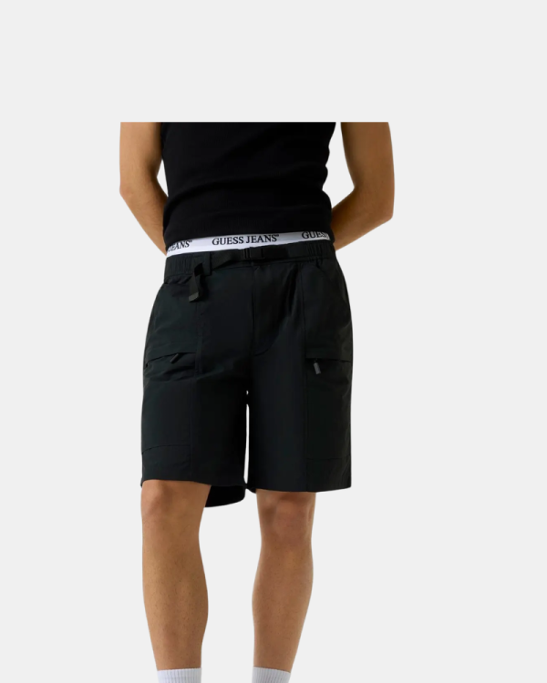 Calções Homem GUESS Preto M6GDC8 WN362