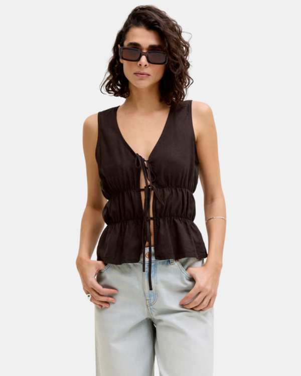 Camisas Manga corta Mujer JACK AND JONES Marrón 12287713 ALMIRA