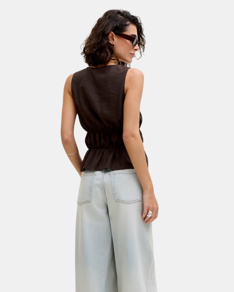 Camisas Manga corta Mujer JACK AND JONES Marrón 12287713 ALMIRA