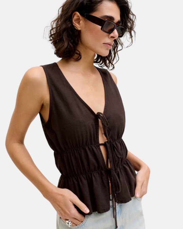 Camisas Manga corta Mujer JACK AND JONES Marrón 12287713 ALMIRA