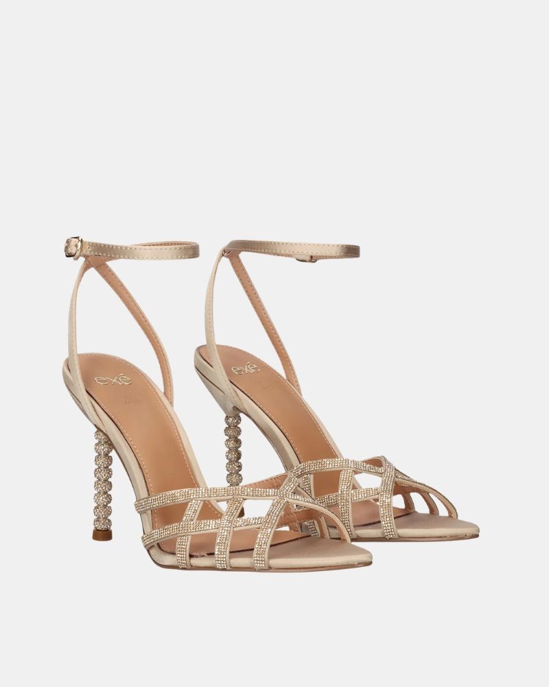 Sandalias Fiesta Abiertas Mujer EXE Beige JOY 959