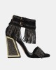 Sandalias Fiesta Abiertas Mujer EXE Negro DOMINIC 520