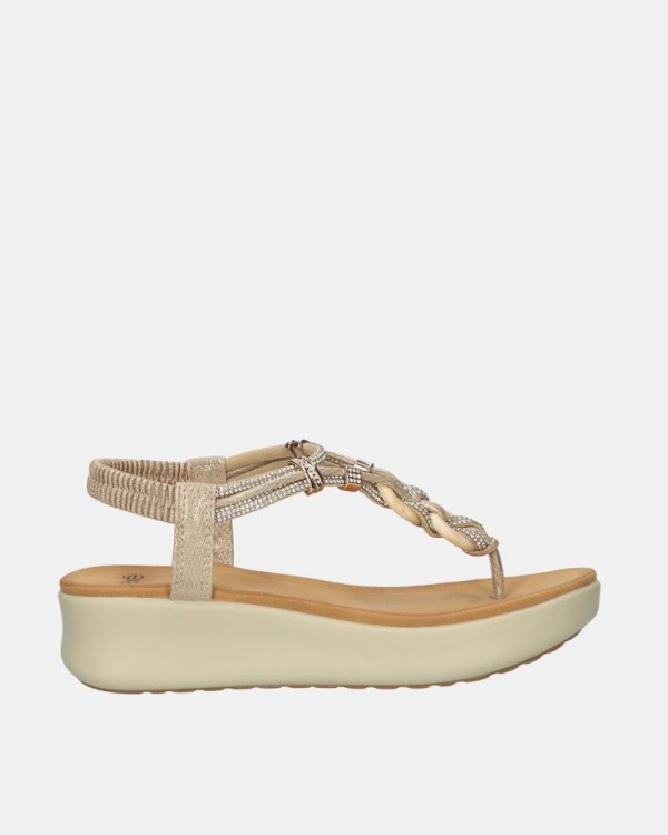 Sandalias De dedo Abiertas Mujer EXE Oro BZX47685 3