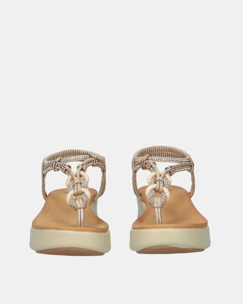 Sandalias De dedo Abiertas Mujer EXE Oro BZX47685 3