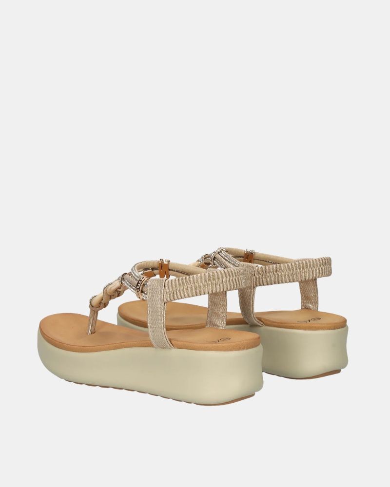 Sandalias De dedo Abiertas Mujer EXE Oro BZX47685 3