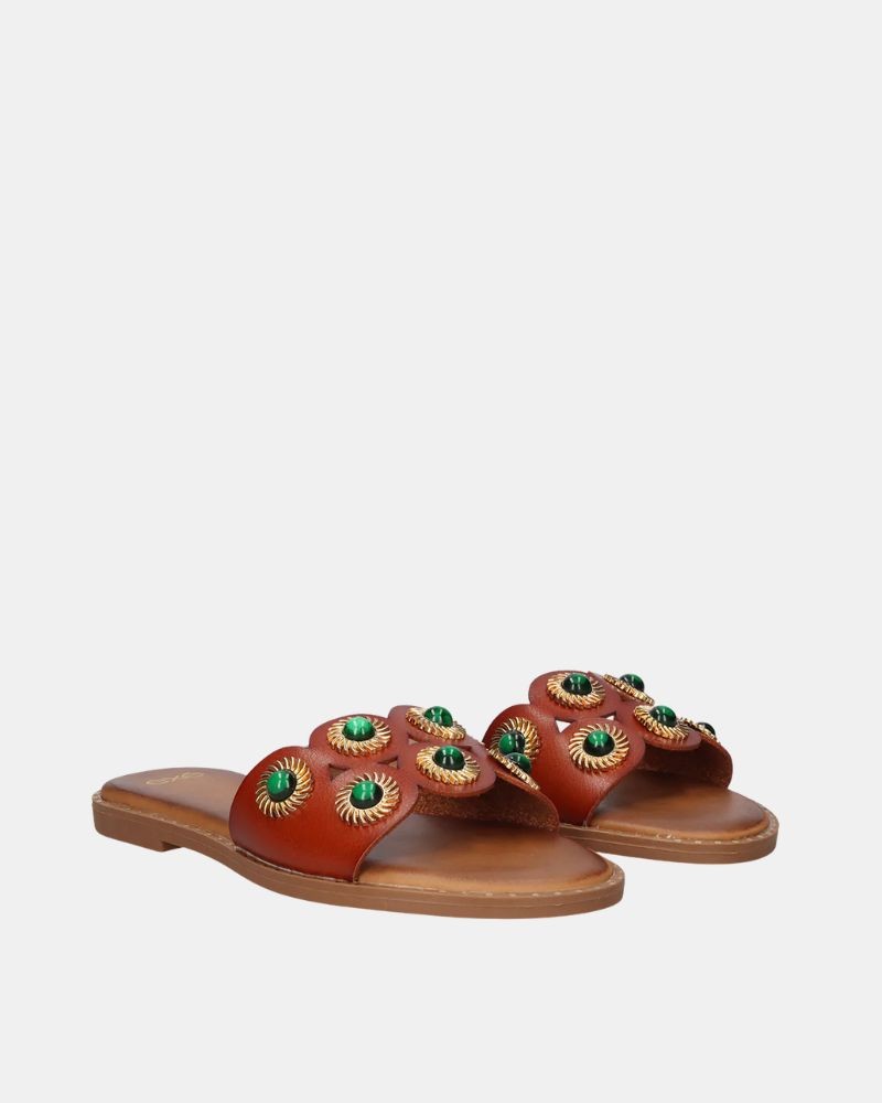 Sandalias Abiertas Mujer EXE Marrón 602 2