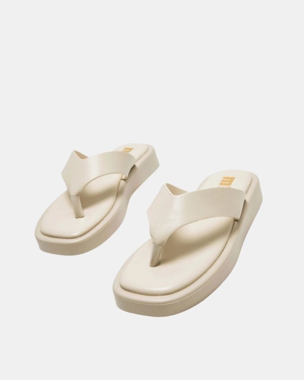 Sandalias Abiertas Chancletas Mujer MUSTANG Blanco 56257