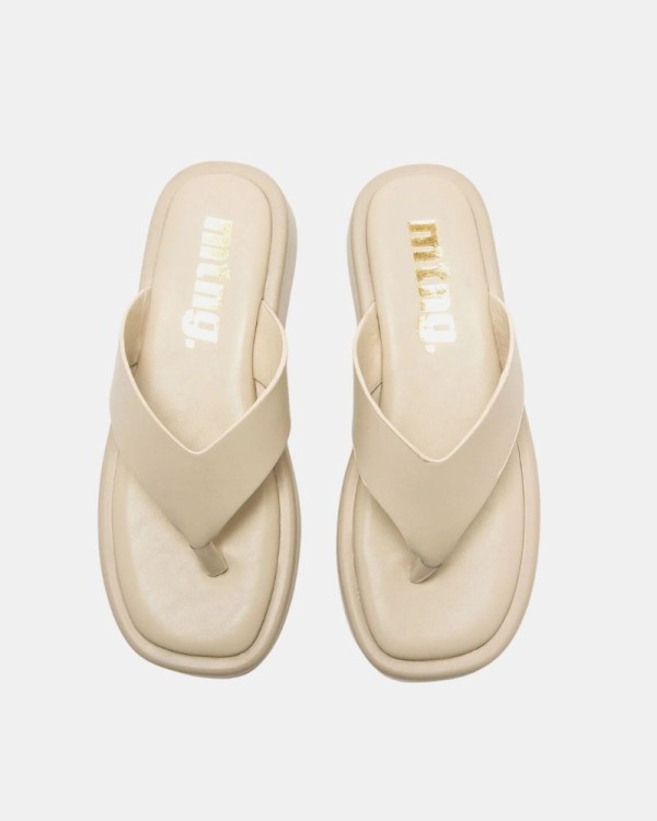 Sandalias Abiertas Chancletas Mujer MUSTANG Blanco 56257