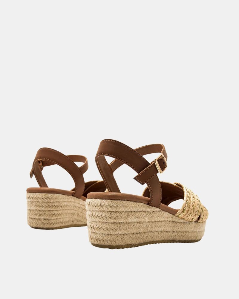 Sandalias Abiertas Rafia Mujer MUSTANG Marrón 59553