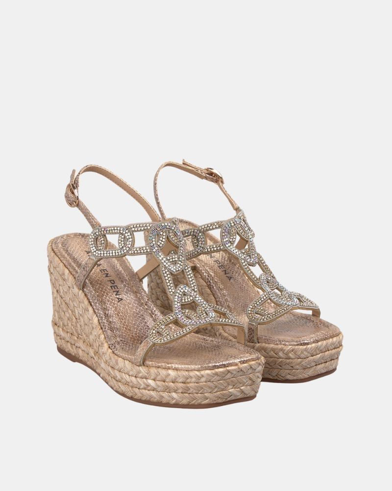 Sandalias Alpargatas Rafia Mujer ALMA EN PENA Marrón V2651107