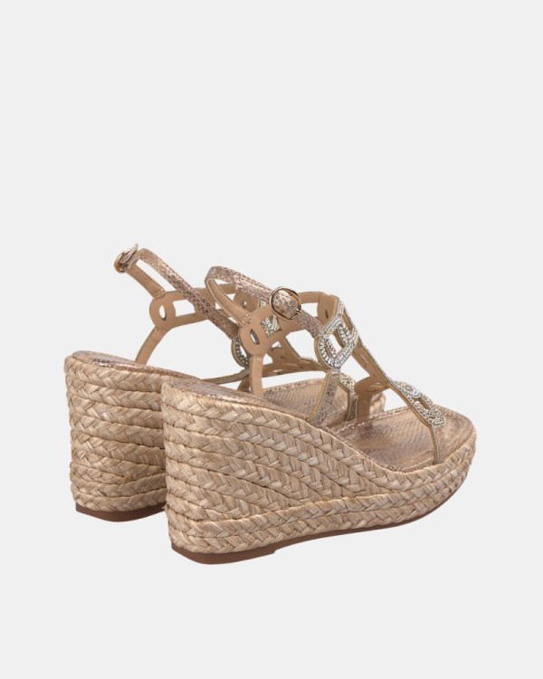 Sandalias Alpargatas Rafia Mujer ALMA EN PENA Marrón V2651107