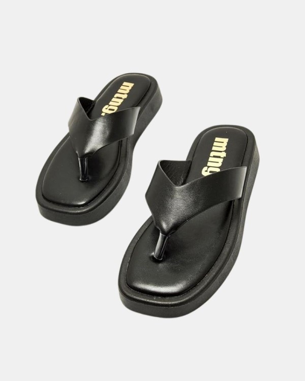 Sandalias De dedo Abiertas Chancletas Mujer MUSTANG Negro 56257