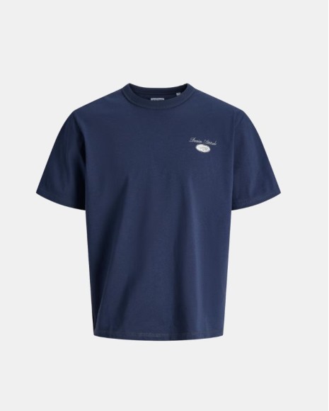 Camisetas de manga curta para homem JACK AND JONES Azul 12288005 DOVER