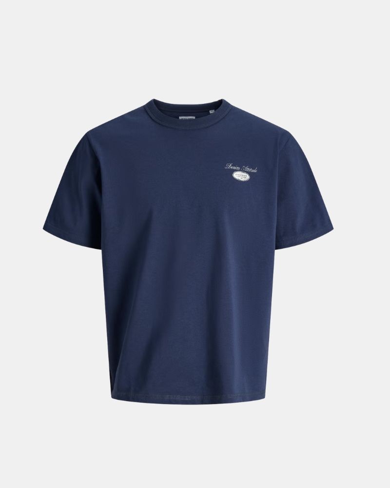 Camisetas de manga curta para homem JACK AND JONES Azul 12288005 DOVER