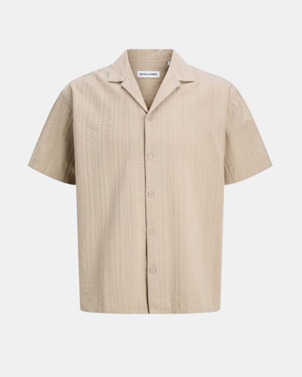 Camisas de manga curta para homem JACK AND JONES bege 12289457 TYSON