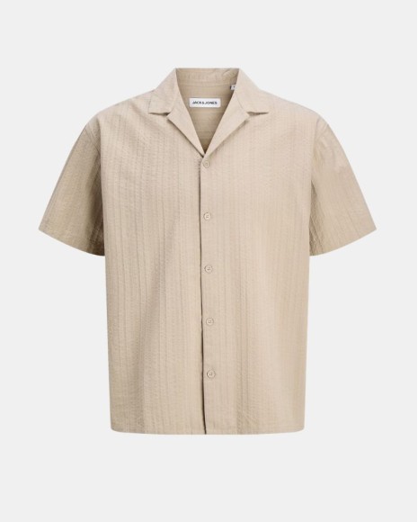 Camisas de manga curta para homem JACK AND JONES bege 12289457 TYSON