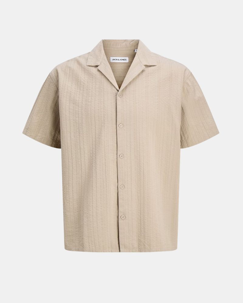 Camisas de manga curta para homem JACK AND JONES bege 12289457 TYSON